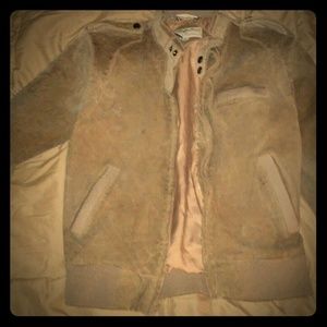 Members only beige suede jacket